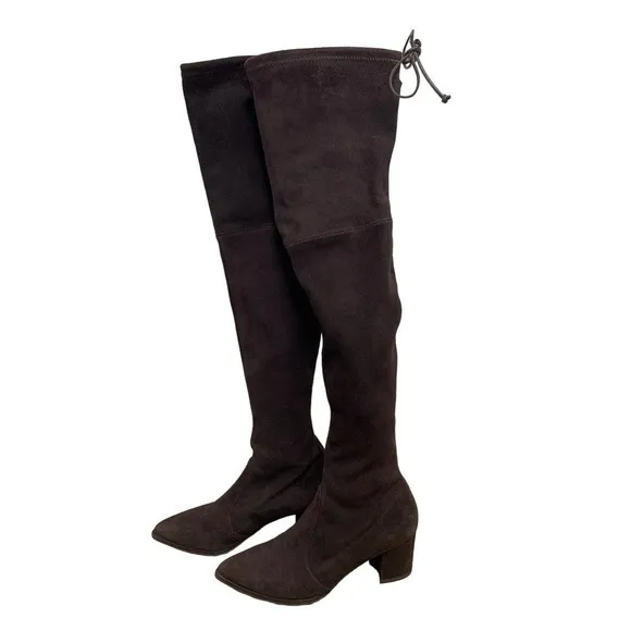 Stuart Weitzman Brown Thighland Pointed Toe Over the Knee Boots in Cola Brown