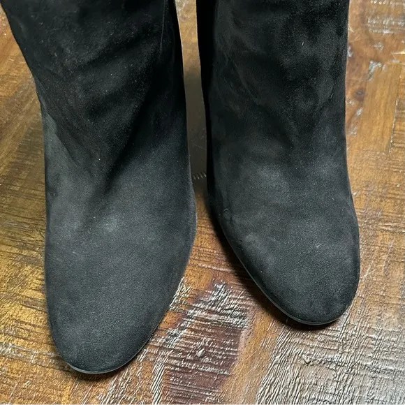 Stuart Weitzman Charlie Black Suede Knee High Boots 10