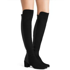 Stuart Weitzman City Block Boot in Black Suede Over the knee boots