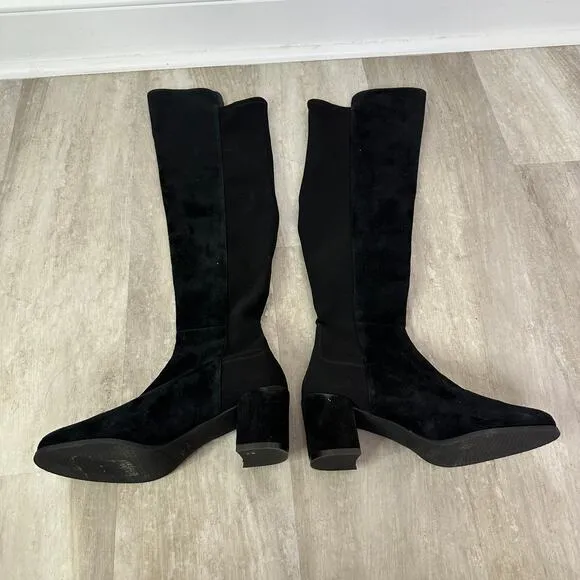 Stuart Weitzman City Block Boot in Black Suede Over the knee boots