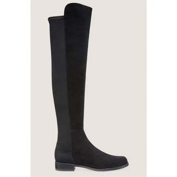 STUART WEITZMAN City Microstretch Suede Over-the-Knee Boots Flat 50 50 Sz 6.5