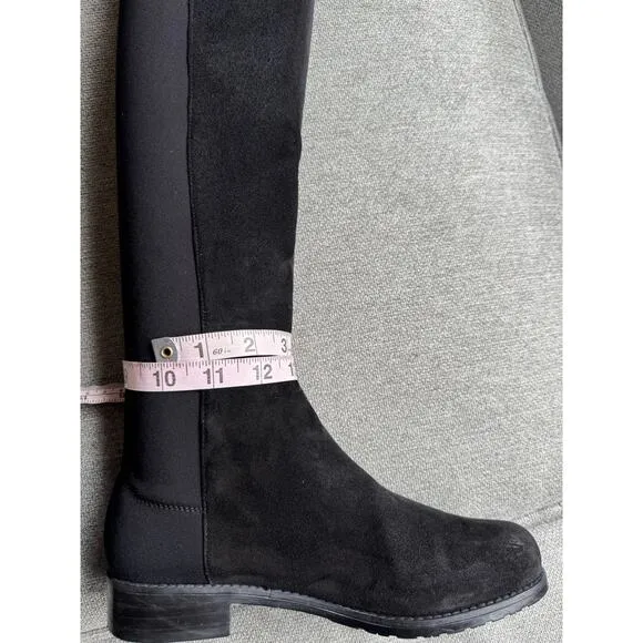 STUART WEITZMAN City Microstretch Suede Over-the-Knee Boots Flat 50 50 Sz 6.5