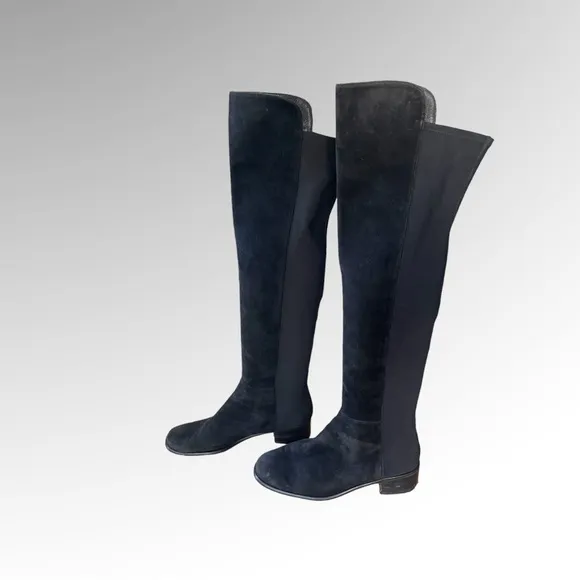 STUART WEITZMAN For Russel Bromely  OTK 50/50 Suede Boots Size 9