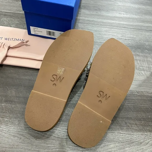 Stuart Weitzman goldie slide cheetah print