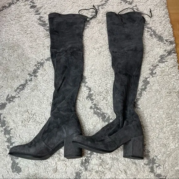 Stuart Weitzman Gray Over the Knee Boots