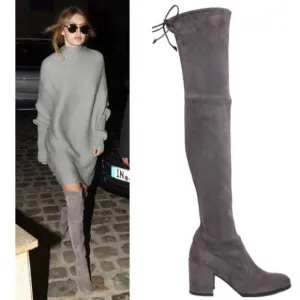 Stuart Weitzman Gray Over the Knee Boots