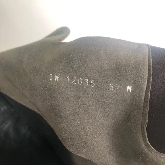 Stuart Weitzman Gray Suede Platform Stiletto Knee High Boots Size 8.5