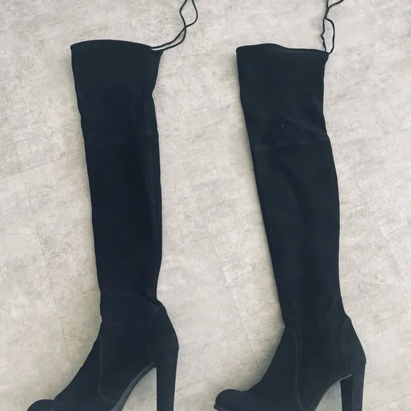 Stuart Weitzman Iconic Black Over-the-Knee Boots