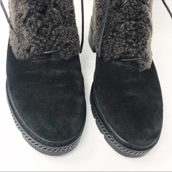 Stuart Weitzman Keepwarm Suede Shearling Ankle Boot 9