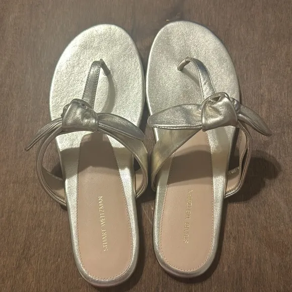 STUART WEITZMAN Leather Flat Sandals‎
