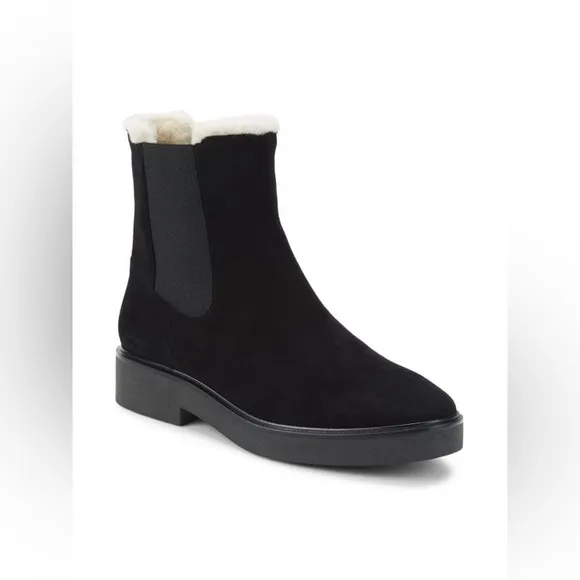 STUART WEITZMANAlpine Faux Fur Lined Suede Chelsea Boots