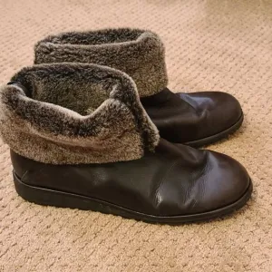 Stuart weitzman faux fur, leather boots