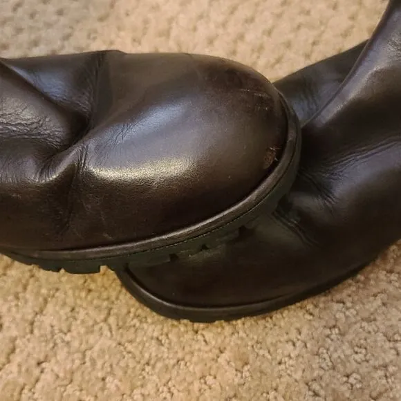 Stuart weitzman faux fur, leather boots