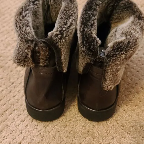 Stuart weitzman faux fur, leather boots