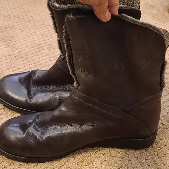 Stuart weitzman faux fur, leather boots