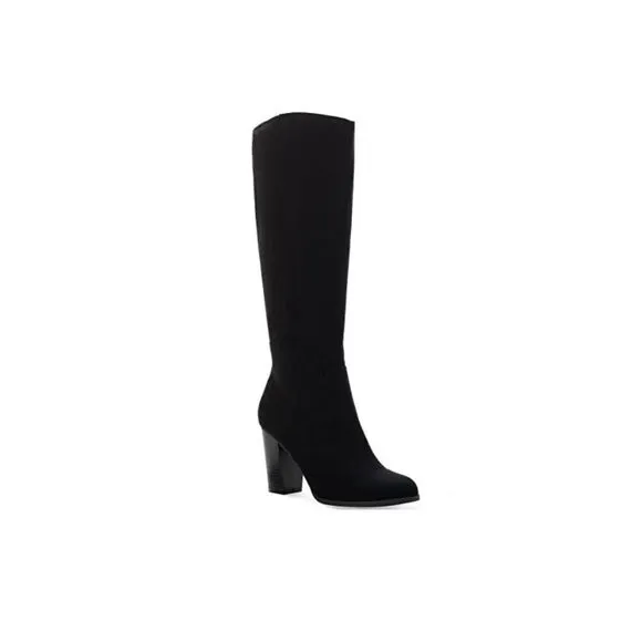 Style &amp; Co. Womens Addyy Faux Suede Knee-High Boots Black 11 Medium (B,M)