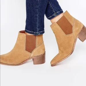 Suede Wide Fit Ankle Boots