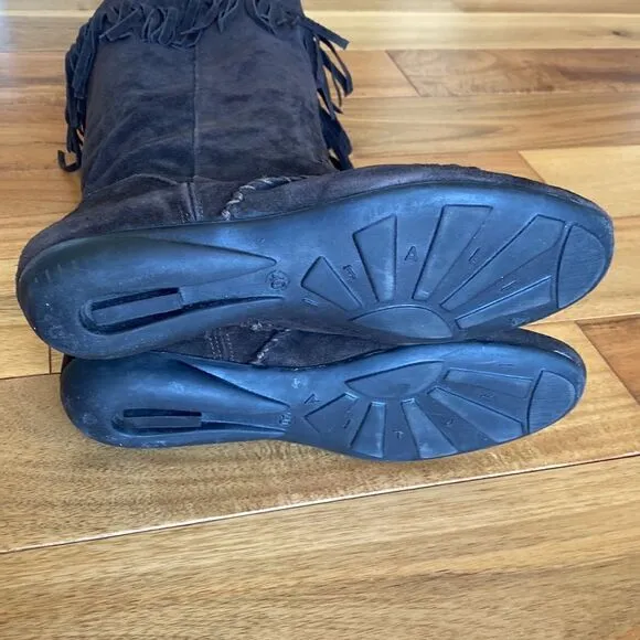 Sundance  suede fringe boots