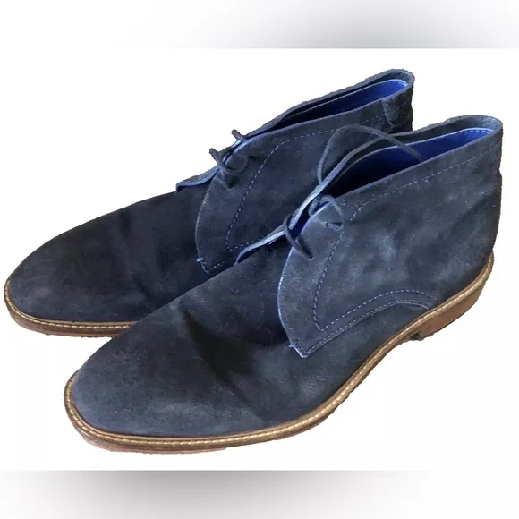 TED BAKER Men’s Shoes TORSDI 3 SUEDE ANKLE Blue Chukka Boots Size 10