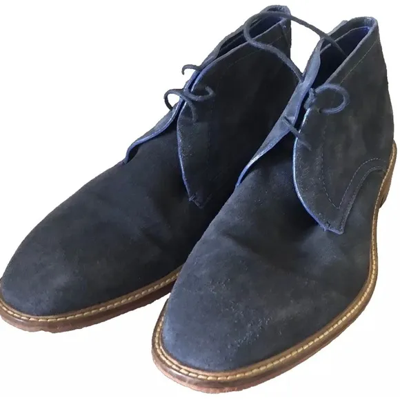 TED BAKER Men’s Shoes TORSDI 3 SUEDE ANKLE Blue Chukka Boots Size 10