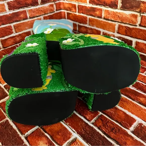 Teletubbies X Dollskill Hide and Seek Platform Boots NIB RARE Green Blue SZE 9