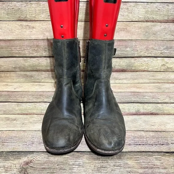 Teva Green Leather Ellery Ankle Waterproof Boots