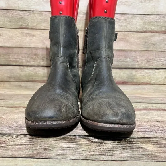 Teva Green Leather Ellery Ankle Waterproof Boots