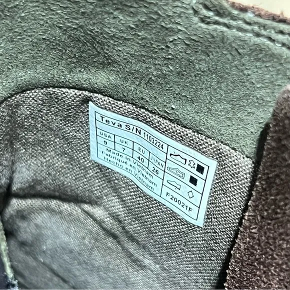 Teva Green Leather Ellery Ankle Waterproof Boots