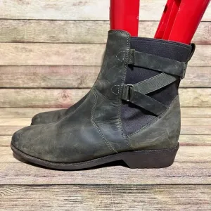 Teva Green Leather Ellery Ankle Waterproof Boots