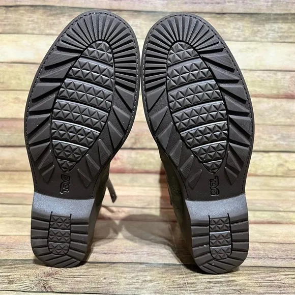 Teva Green Leather Ellery Ankle Waterproof Boots