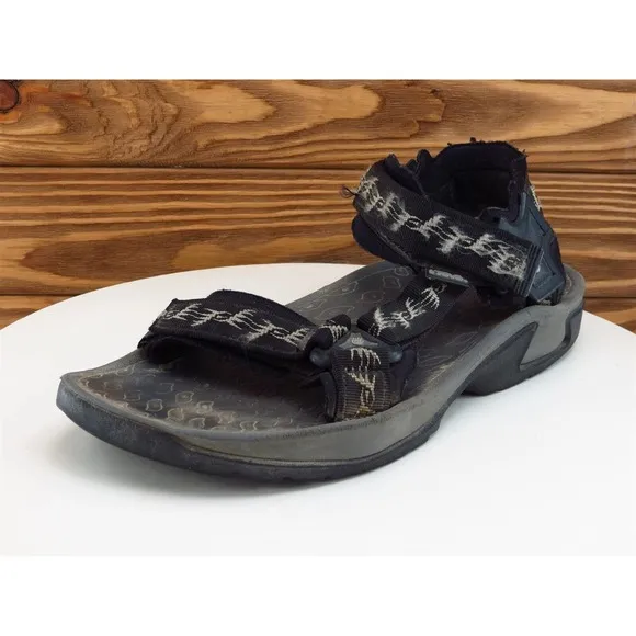 Teva Sz 10 Slip-On Sandals Black Synthetic Men Hook‎ &amp; Loop