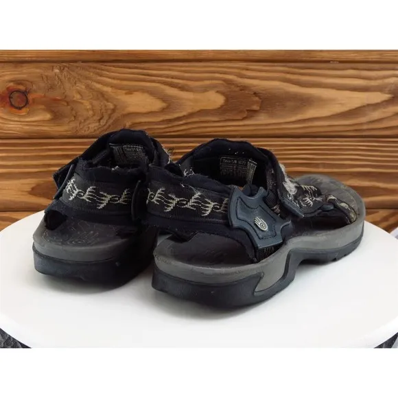 Teva Sz 10 Slip-On Sandals Black Synthetic Men Hook‎ &amp; Loop