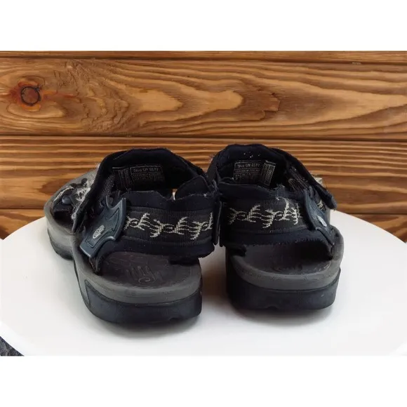 Teva Sz 10 Slip-On Sandals Black Synthetic Men Hook‎ &amp; Loop