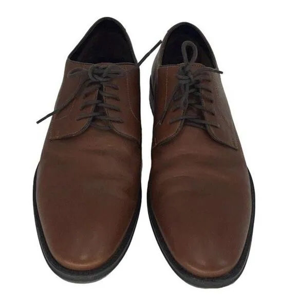 The Blk Tux Mens Genuine Leather Lace Up Oxford Dress Shoes 10