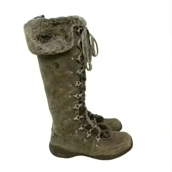 The North Face Adrianne IV Knee High Water Resistant Leather Boots Size 5