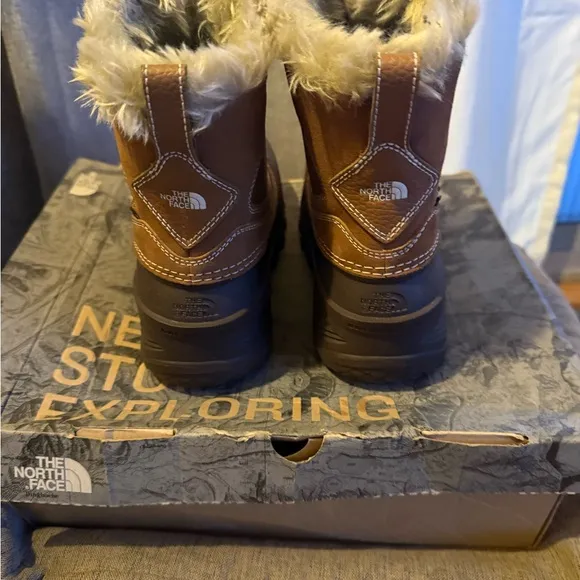 The North Face Brown Faux Fur Boots
