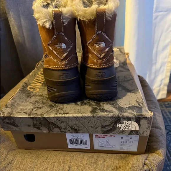 The North Face Brown Faux Fur Boots