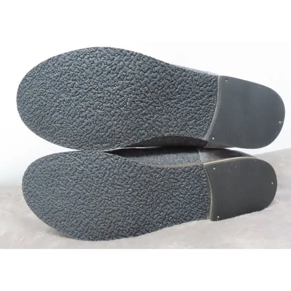 The Sak Sakroots Womens 10 Gray Jayla Boots Lace Up Booties Owl Felt Boucle NEW