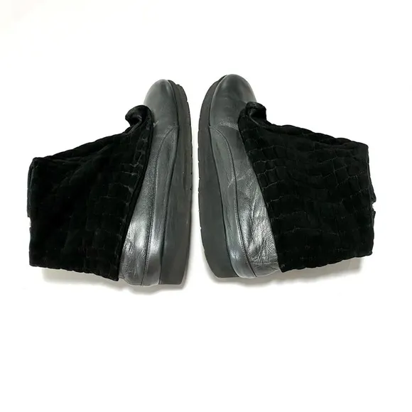 Thierry Rabotin Black Gray Leather Ankle Boots size EU 39 US 8