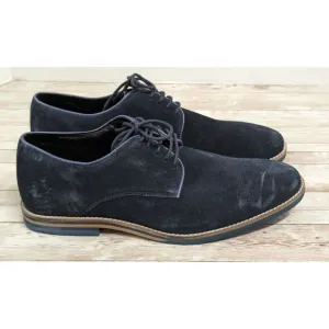 Thomas &amp; Vine #001507 Mens Size 9 Navy Blue Leather Lace Up Oxford Shoes