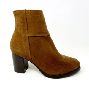 Thursday Boot Co Womens Cognac Suede Modern Handcrafted Bootie