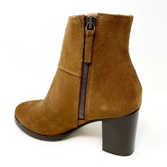 Thursday Boot Co Womens Cognac Suede Modern Handcrafted Bootie