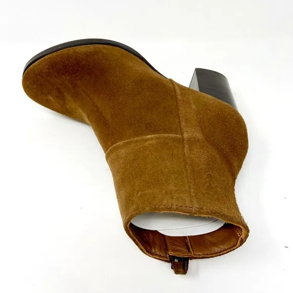 Thursday Boot Co Womens Cognac Suede Modern Handcrafted Bootie