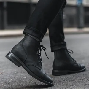 Thursday Boot Company Captain Black Matte Rugged &amp; Resilient Leather Men’s Boots