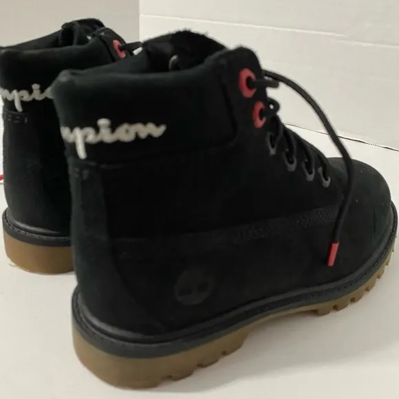 Timberland Black Water Poof Suede Boots Boy Size 12 Great Condition