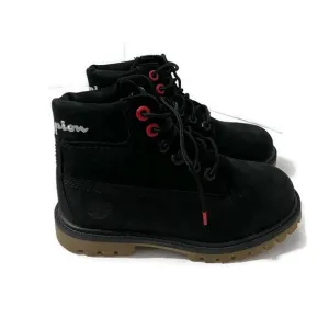 Timberland Black Water Poof Suede Boots Boy Size 12 Great Condition
