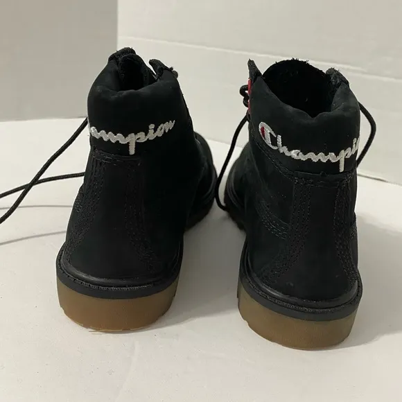 Timberland Black Water Poof Suede Boots Boy Size 12 Great Condition