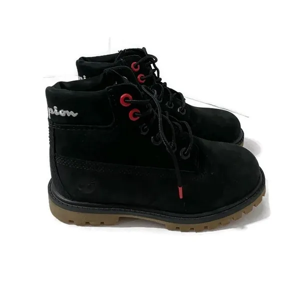 Timberland Black Water Poof Suede Boots Boy Size 12 Great Condition
