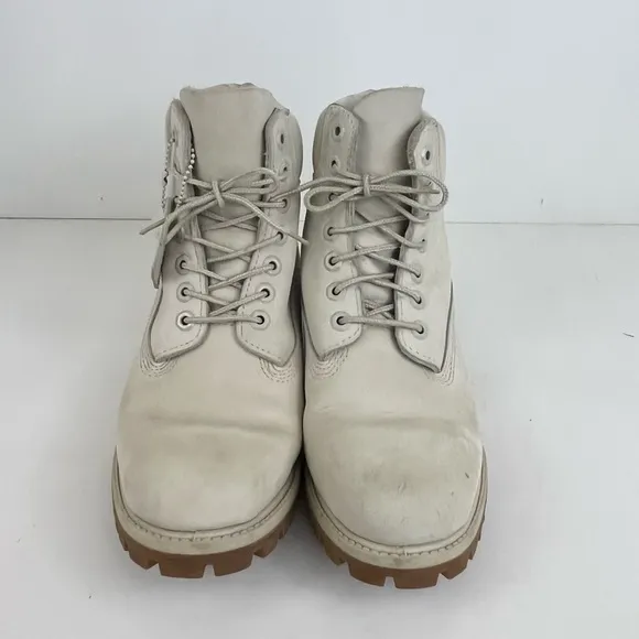 Timberland Boots Primaloft 400 Gram Light Gray Leather Waterproof Mens Size 7.5