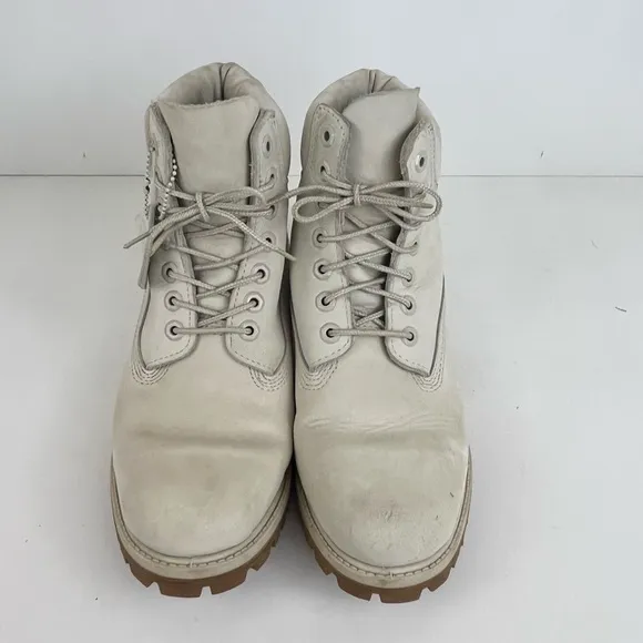 Timberland Boots Primaloft 400 Gram Light Gray Leather Waterproof Mens Size 7.5